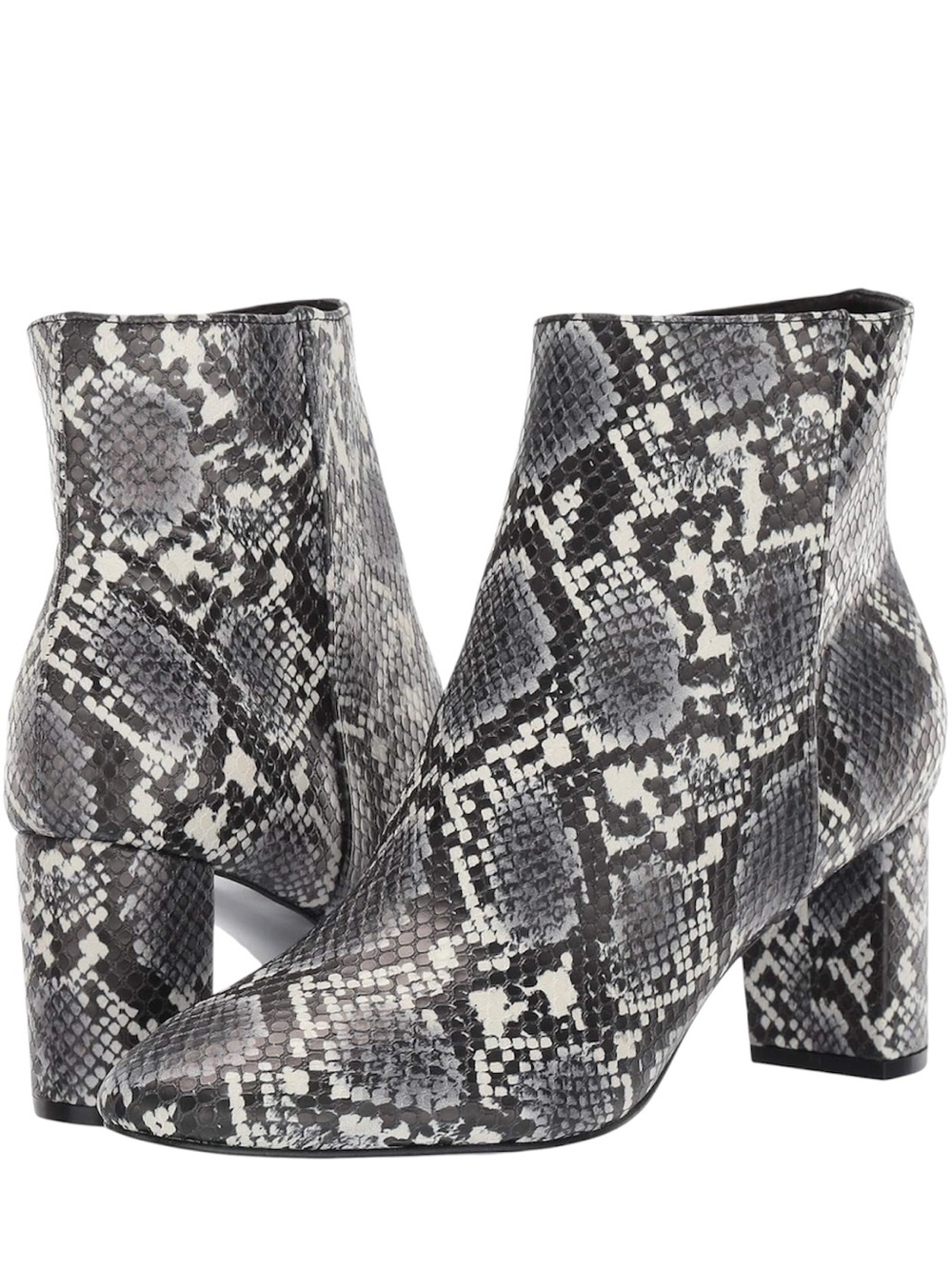 NINE WEST Wnilora3 Snakeskin Pointed Toe Ankle Booties Mob Wife Size 8 5